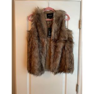 Faux fur vest